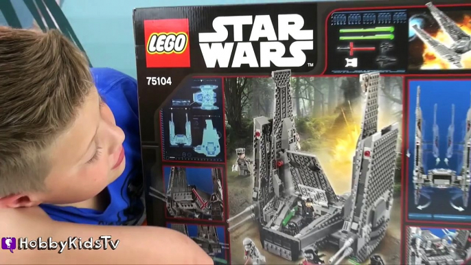 Kylo Ren Command Shuttle Lego Build And Review Set 75104 with HobbyTiger By HobbyKidsTV.