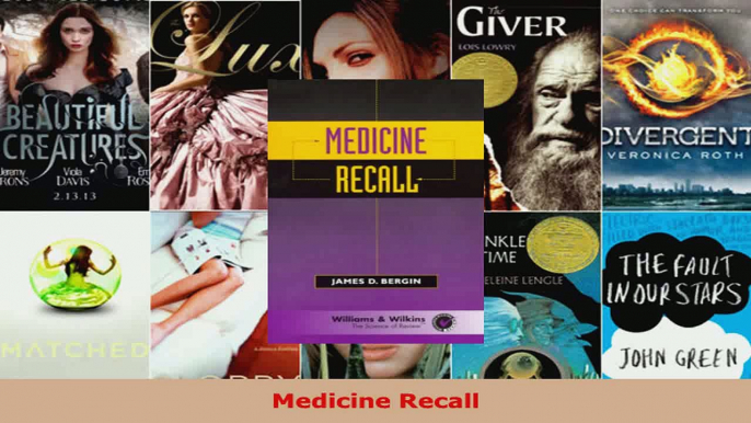 Download  Medicine Recall PDF Online