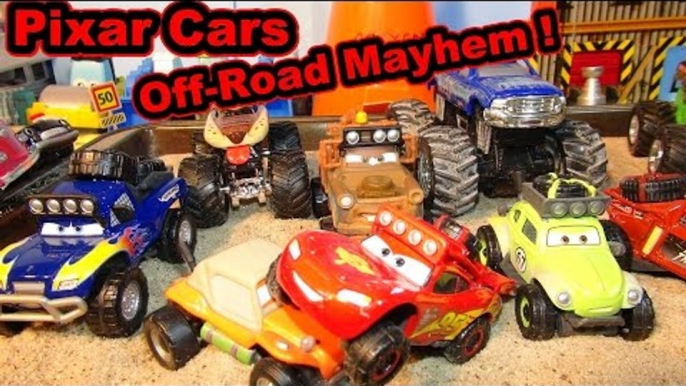 Pixar Cars Off Road Racers with Cars from Disney Pixar Cars and Cars2 Lightning McQueen Mater and Mo