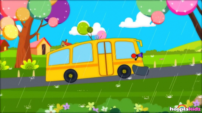 Wheels On The Bus Go Round And Round | Nursery Rhymes For Babies | New Yellow Bus by HooplaKidz