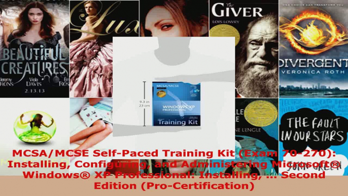 Read  MCSAMCSE SelfPaced Training Kit Exam 70270 Installing Configuring and Administering Ebook Free