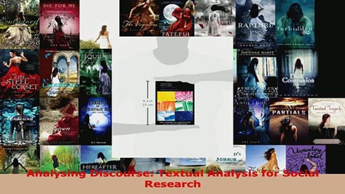 Download  Analysing Discourse Textual Analysis for Social Research PDF Free