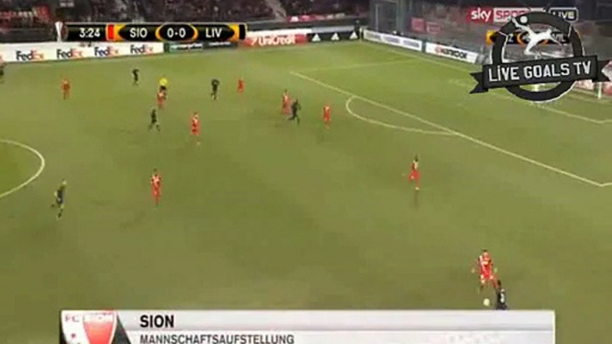 Roberto Firmino Incredible Skills & Shot - FC Sion vs Liverpool F.C. - Europa League - 10.12.2015