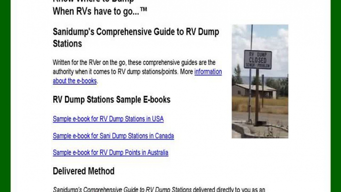 Know Where To Dump When Your RV Has To Go...