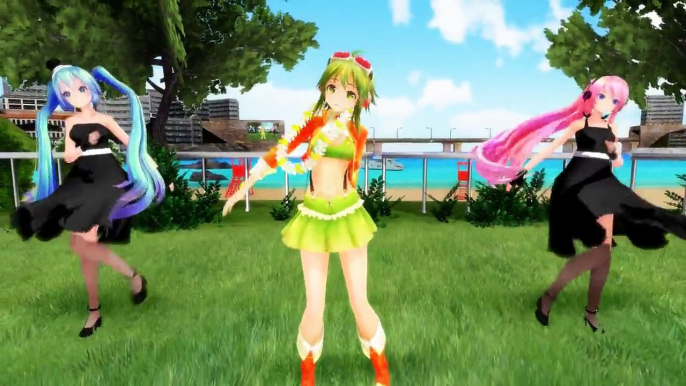 「MMD」Gumi だってだってだって(Datte Datte Datte) Rin-Miku-IA-Nari-Teto-Luka-Ne