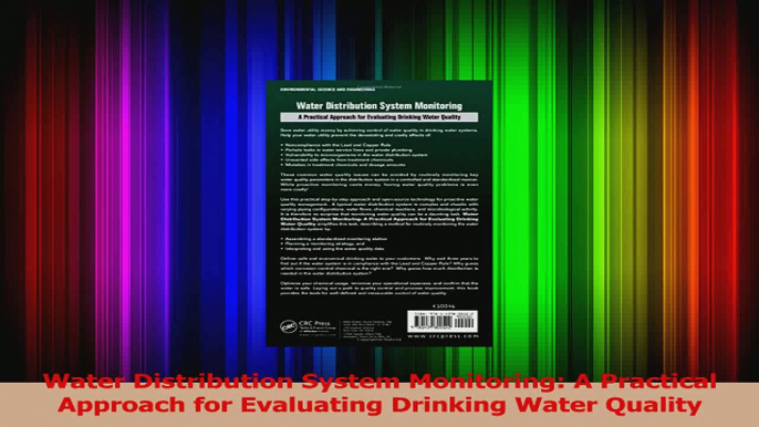 PDF Download  Water Distribution System Monitoring A Practical Approach for Evaluating Drinking Water PDF Full Ebook