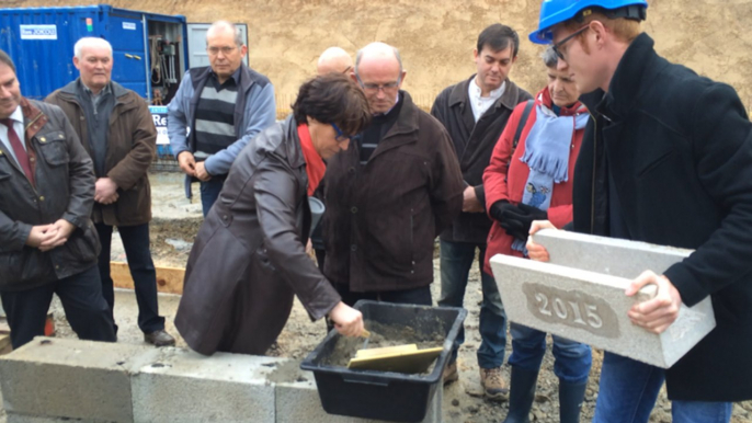 À Brasparts, la première pierre du centre de secours est posée