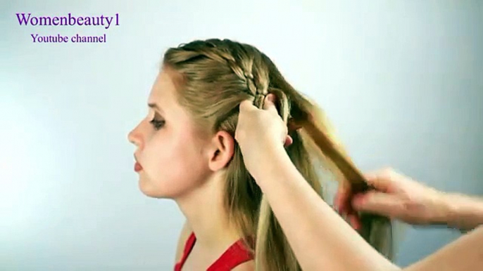 French 4-strand braid. Prom wedding hairstyles for long hair