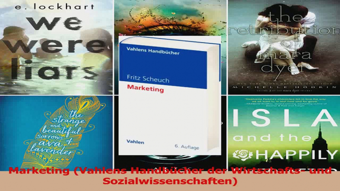 Lesen  Marketing Vahlens Handbücher der Wirtschafts und Sozialwissenschaften Ebook Online