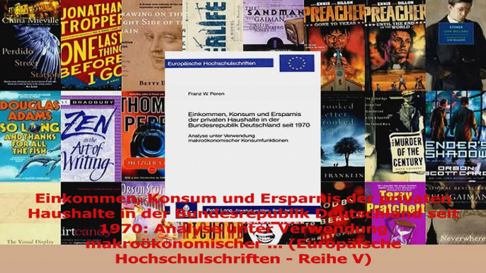 Lesen  Einkommen Konsum und Ersparnis der privaten Haushalte in der Bundesrepublik Deutschland Ebook Frei