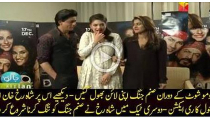 What Happened On Behind The Scene Of Sanam Jung Dilwale Promo -> Sanam Jung -> Shahrukh Khan -> Kajol