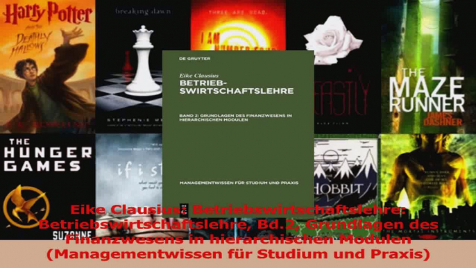 Lesen  Eike Clausius Betriebswirtschaftslehre Betriebswirtschaftslehre Bd2 Grundlagen des PDF Frei