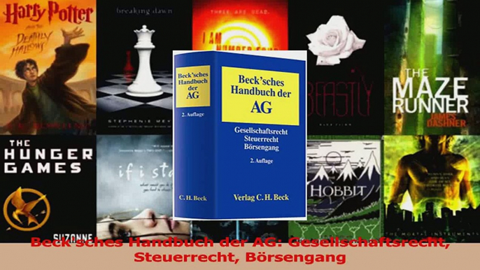 Download  Becksches Handbuch der AG Gesellschaftsrecht Steuerrecht Börsengang Ebook Frei