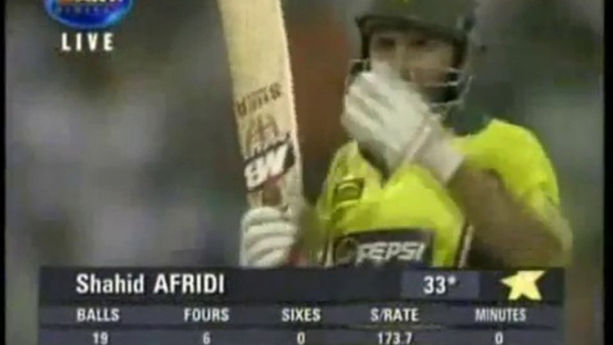 Watch Shahid Afridi’s 2 Fours & 4 Sixes in One Over against Sri Lanka