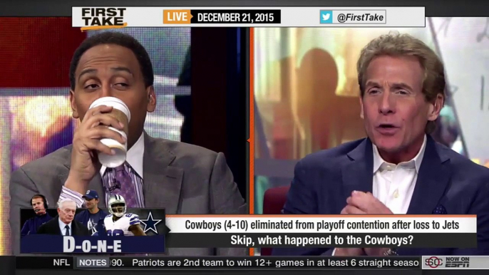 ESPN First Take - Stephen A. Gives Skip Bayless Some Love After Cowboys Eliminated