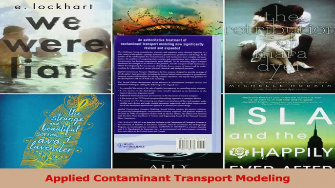 PDF Download  Applied Contaminant Transport Modeling Download Full Ebook