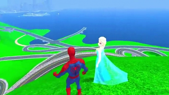 Spiderman Disney Cars Frozen Elsa Lightning Flash McQueen, and Pixar Nursery Rhymes for Children