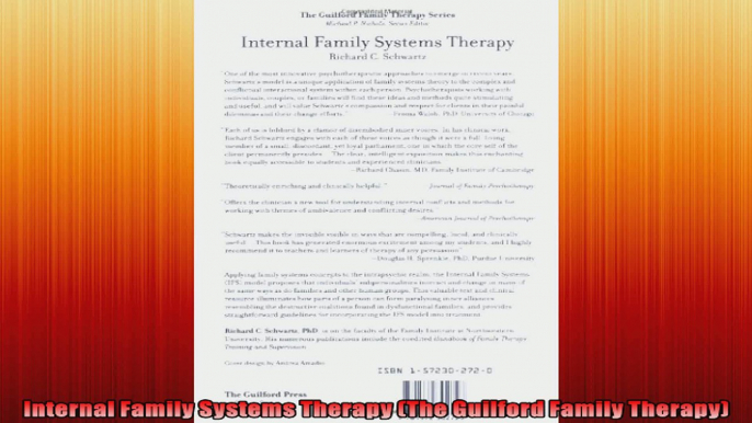 Internal Family Systems Therapy The Guilford Family Therapy