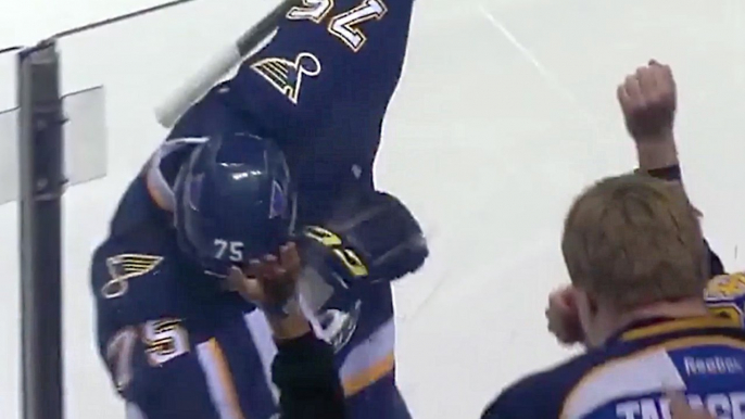 St. Louis Blues Ryan Reaves Hits The Dab After Scoring Goal