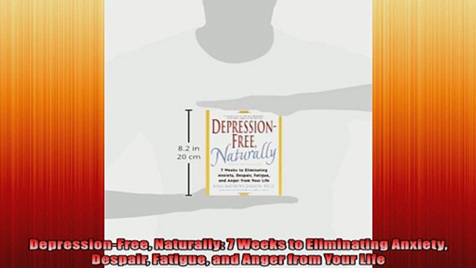 DepressionFree Naturally 7 Weeks to Eliminating Anxiety Despair Fatigue and Anger from