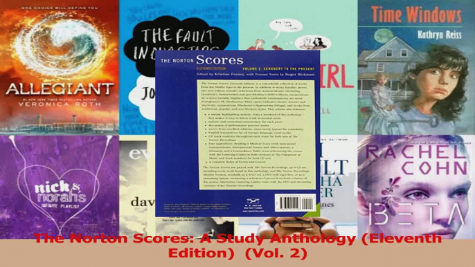 PDF Download  The Norton Scores A Study Anthology Eleventh Edition  Vol 2 Read Online