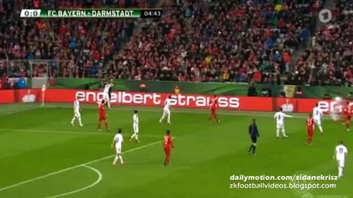 Arturo Vidal Fantastic Chance - Bayern Munich v. Darmstadt 15.12.2015 DFB Pokal