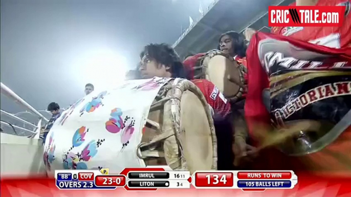 BPL 2015 Final highlights-Last over thrilling finish-Mohammad Sami bowling.