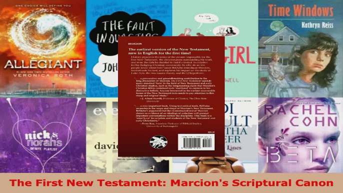 Read  The First New Testament Marcions Scriptural Canon Ebook Free