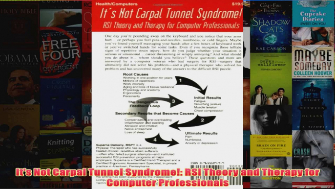 Its Not Carpal Tunnel Syndrome RSI Theory and Therapy for Computer Professionals