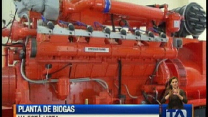 Planta de biogas está lista en Cuenca