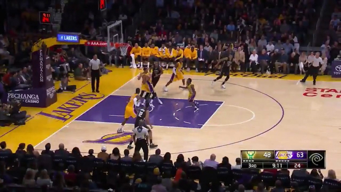 Kobe Bryants Rainbow Shot Over Giannis | Bucks vs Lakers | December 15, 2015 | NBA 2015-16 Season