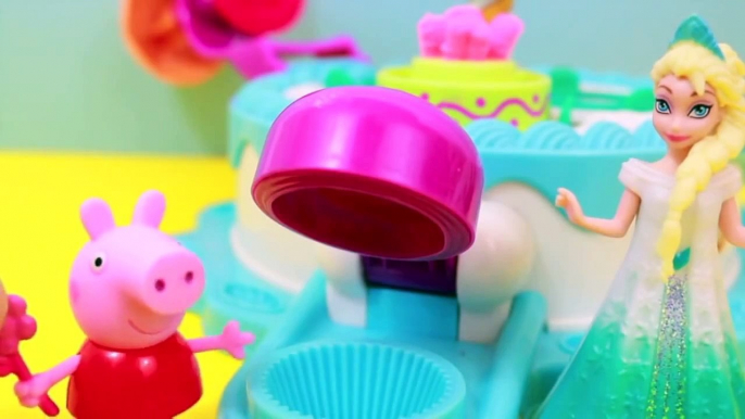 play doh elsa Peppa Pig Helps Queen ELSA make a PLAY-DOH Cake For Disney Frozen Princess Anna