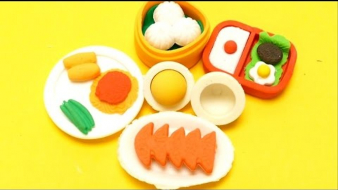 Kawaii Food Eraser Set in Bento Box - Asian Foods Edition