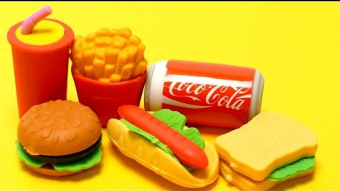 Kawaii Eraser from Japan - Fast Food & Cookie & Sweet Cake Set