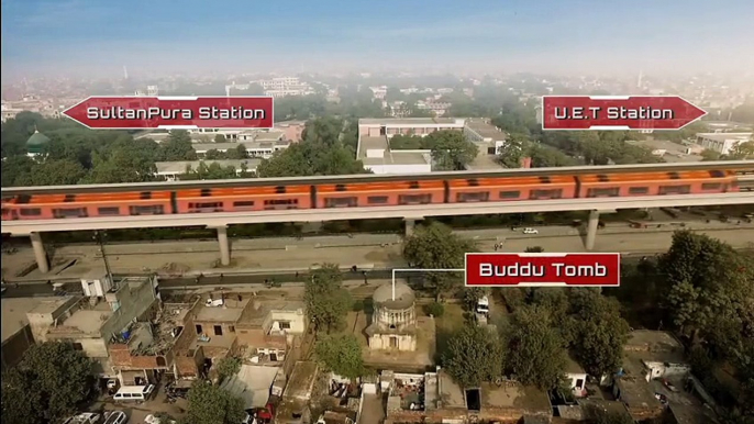 Orange Line Train Metro Lahore video shows track