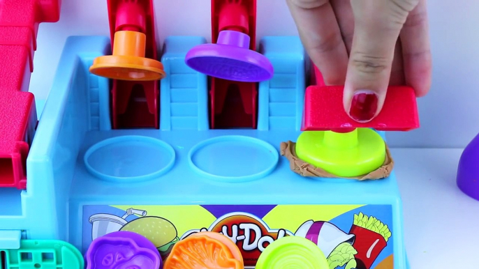 Hamburgers Play Doh Burger Builder Playset Play Dough Hamburgers and Fries like Mcdonalds playdoh