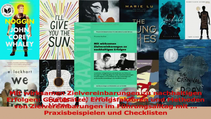 Download  Mit wirksamen Zielvereinbarungen zu nachhaltigen Erfolgen Grundsätze Erfolgsfaktoren und Ebook Online