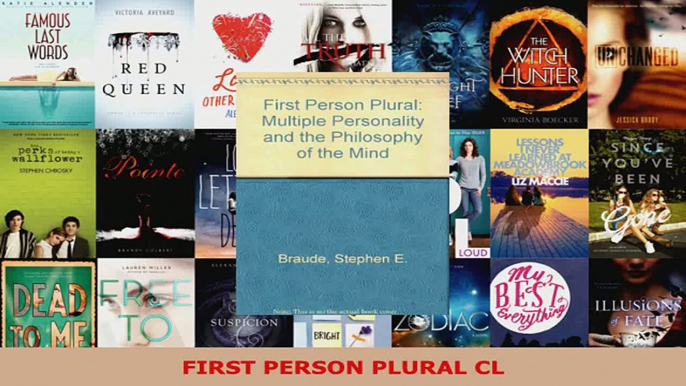 Read  FIRST PERSON PLURAL CL EBooks Online