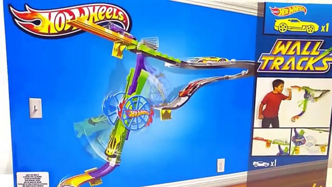 Hot Wheels Wall Tracks System Spin Slammer Playset With New Hot Wheels Cars ★ For Kids Worldwide