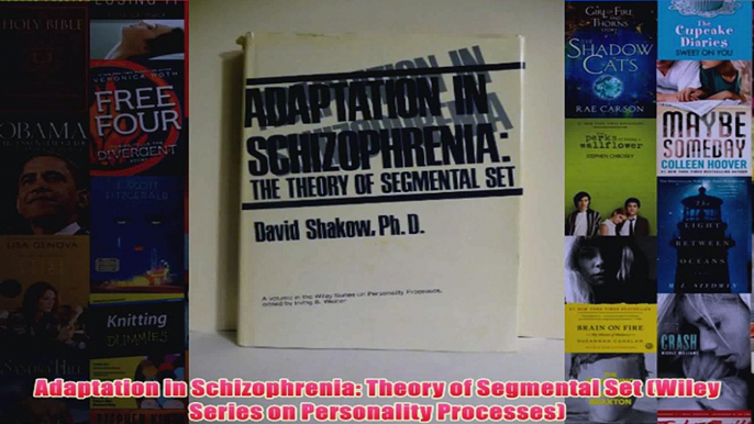 Adaptation in Schizophrenia Theory of Segmental Set Wiley Series on Personality