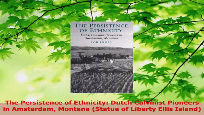 Read  The Persistence of Ethnicity Dutch Calvinist Pioneers in Amsterdam Montana Statue of EBooks Online