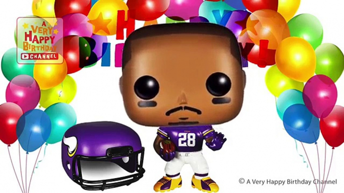 NFL Top Player Adrian Peterson Happy Birthday Traditional Song Kids Football Theme Party
