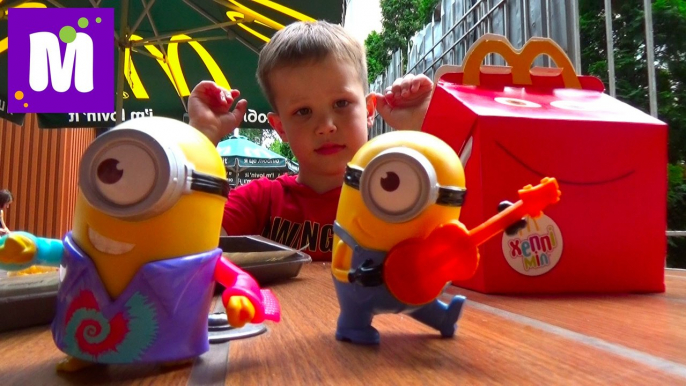 Миньоны игрушки Хеппи Мил МакДональдс Minions toys Unboxing Happy Meal McDonalds