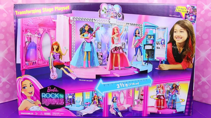 NEW Barbie Rock N Royals Folding Concert Stage Dollhouse Rockstar Courtney & Erika Singin