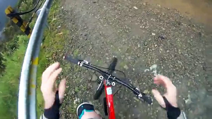 POV of Bike Base Jump off Cliff Road