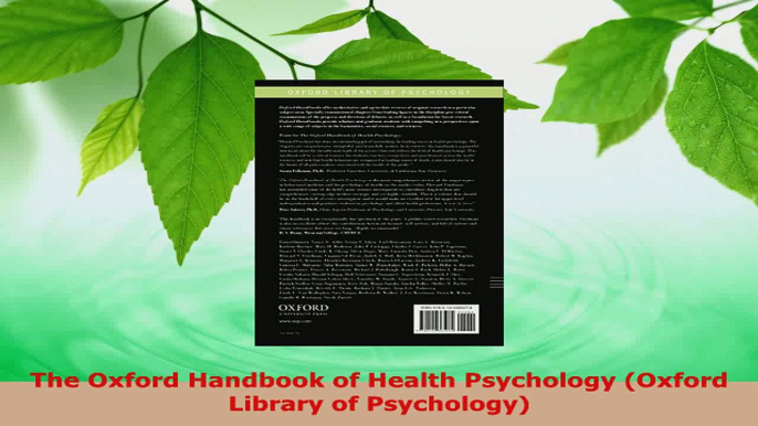 Read  The Oxford Handbook of Health Psychology Oxford Library of Psychology Ebook Free