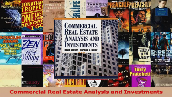 Commercial Real Estate Analysis and Investments PDF