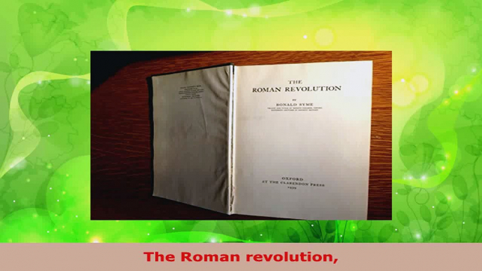 Download  The Roman revolution PDF Free