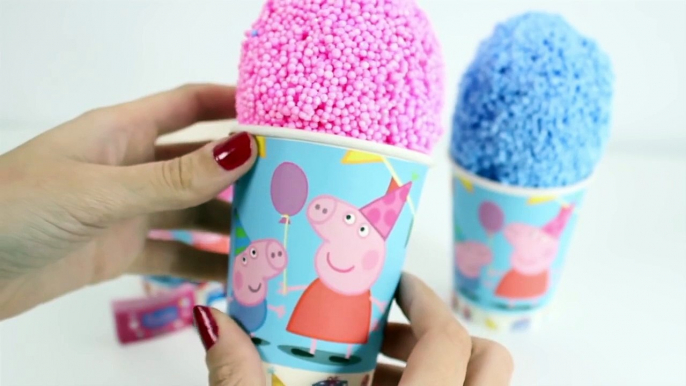 Peppa Pig Foam clay Surprise Eggs Ice Cream cups Disney Barbie Dora Spiderman