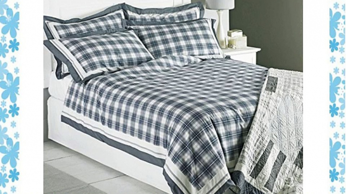 Paoletti Nantucket 100% Cotton Duvet Cover Set Grey King